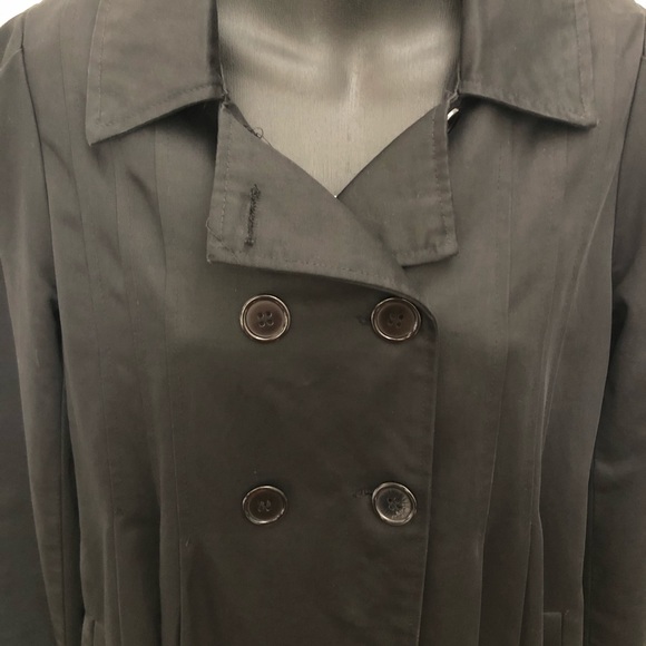 CKM Swing Coat Sz M Black Caroline K Morgan pocket - Picture 8 of 12